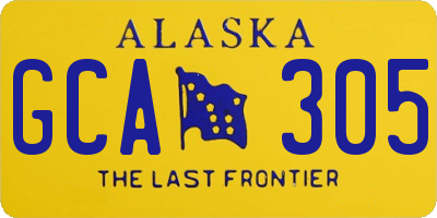 AK license plate GCA305