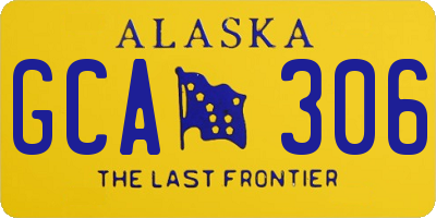 AK license plate GCA306