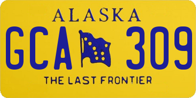 AK license plate GCA309