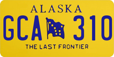 AK license plate GCA310