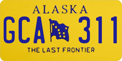 AK license plate GCA311