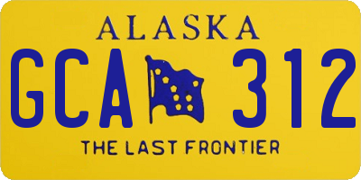 AK license plate GCA312