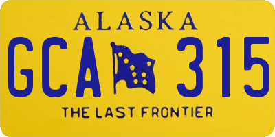 AK license plate GCA315