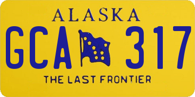 AK license plate GCA317