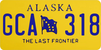 AK license plate GCA318