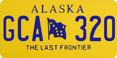 AK license plate GCA320