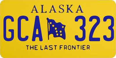 AK license plate GCA323