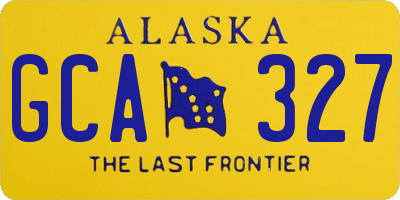 AK license plate GCA327