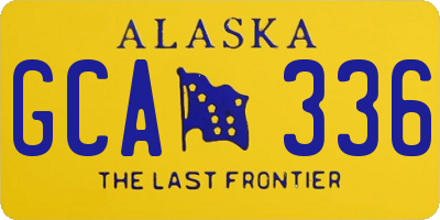 AK license plate GCA336