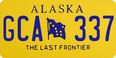 AK license plate GCA337