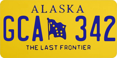 AK license plate GCA342