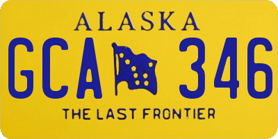 AK license plate GCA346