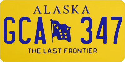 AK license plate GCA347