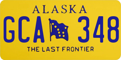 AK license plate GCA348