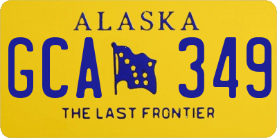 AK license plate GCA349