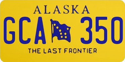 AK license plate GCA350