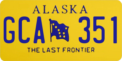 AK license plate GCA351