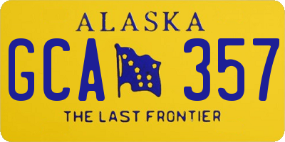 AK license plate GCA357