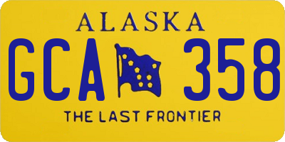 AK license plate GCA358