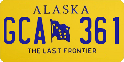 AK license plate GCA361