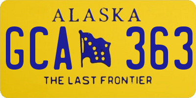 AK license plate GCA363