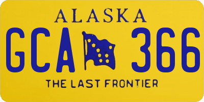 AK license plate GCA366