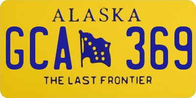 AK license plate GCA369