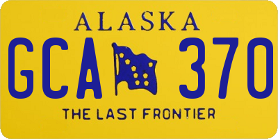 AK license plate GCA370