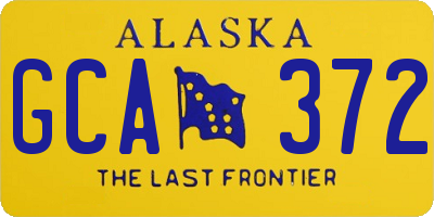 AK license plate GCA372