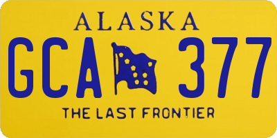 AK license plate GCA377
