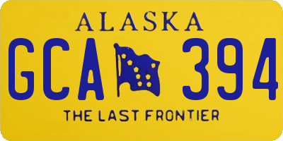 AK license plate GCA394