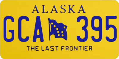 AK license plate GCA395
