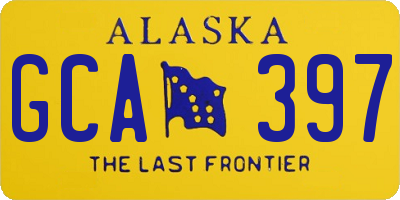 AK license plate GCA397