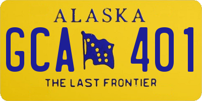 AK license plate GCA401