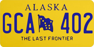 AK license plate GCA402