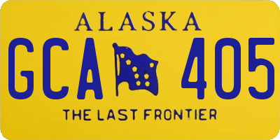 AK license plate GCA405