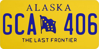 AK license plate GCA406