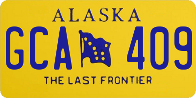 AK license plate GCA409