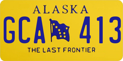 AK license plate GCA413