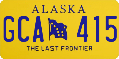 AK license plate GCA415