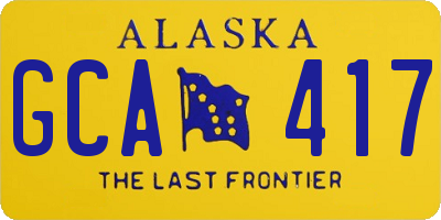 AK license plate GCA417