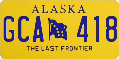 AK license plate GCA418