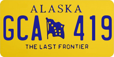 AK license plate GCA419