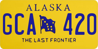 AK license plate GCA420