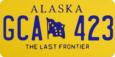 AK license plate GCA423