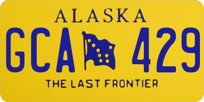 AK license plate GCA429