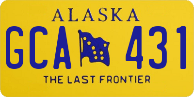 AK license plate GCA431