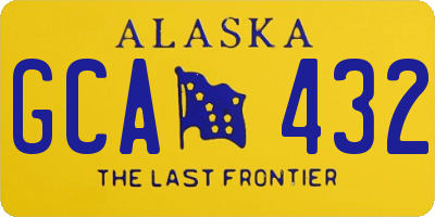 AK license plate GCA432