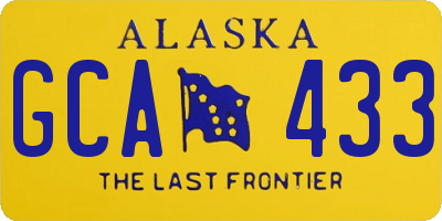 AK license plate GCA433