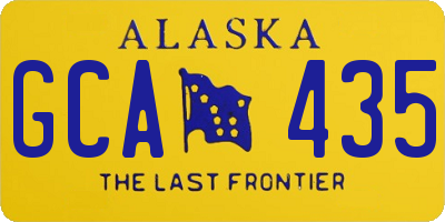 AK license plate GCA435